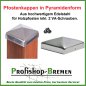 Preview: Pfostenkappe Edelstahl Pyramide für Pfosten 11x11 cm